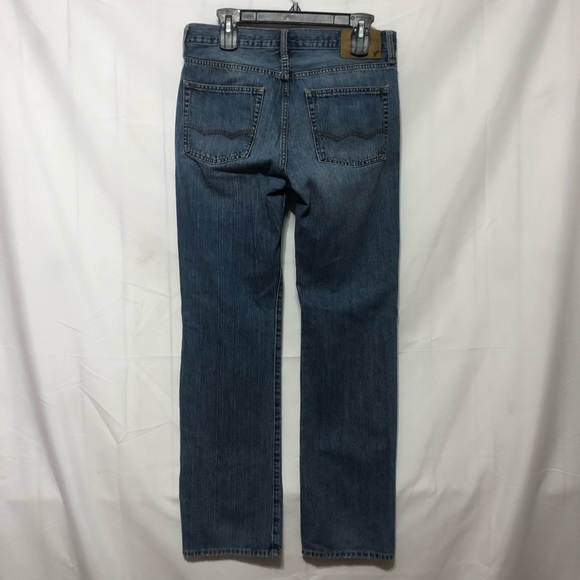 American Eagle Blue Jeans Mens 30x34 Original Straight Medium Wash Distressed - Picture 2 of 7